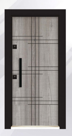DecoDoor Rustik Seri 3003 Çelik Kapı Gri Meşe