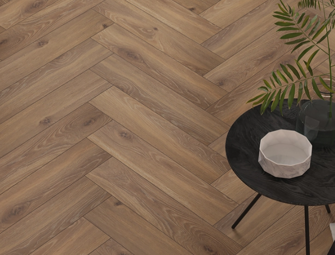 DesignFloor Derzli Laminant Parke 12mm Herringbone SU GEÇİRMEZ Alicente 518 Creativ Matt 