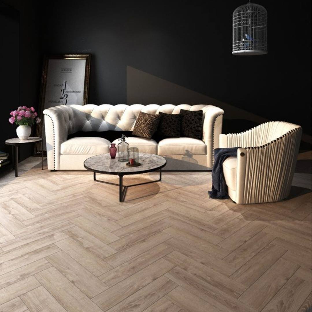 Aston Louis Silverado Cream Herringbone Balıksırtı Laminant Parke