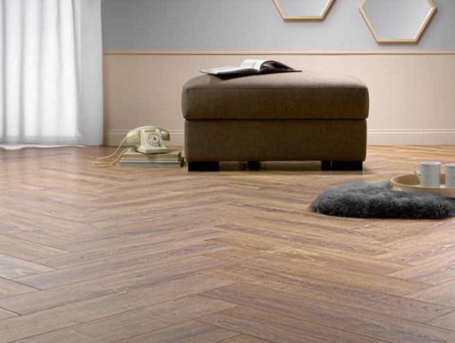 DesignFloor Derzli Laminant Parke 12mm Herringbone SU GEÇİRMEZ Balearic 622 Alsafloor