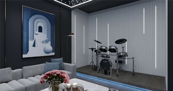 Aksüper Deluxe Duvar Profili LM1803 Soft Touch Ay Gri