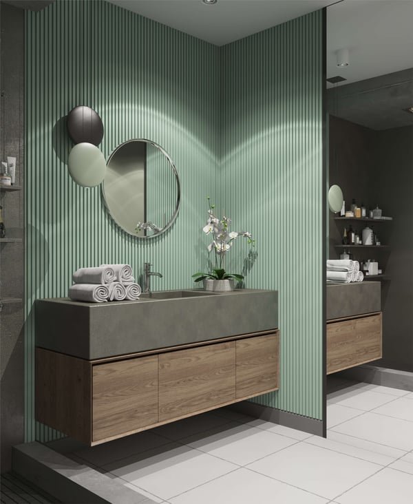 Aksüper Deluxe Duvar Profili LM1803 Soft Touch Su Yeşili