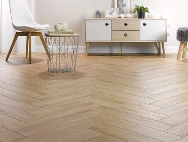 DesignFloor Derzli Laminant Parke 12mm Herringbone SU GEÇİRMEZ Praline 535 Alsafloor